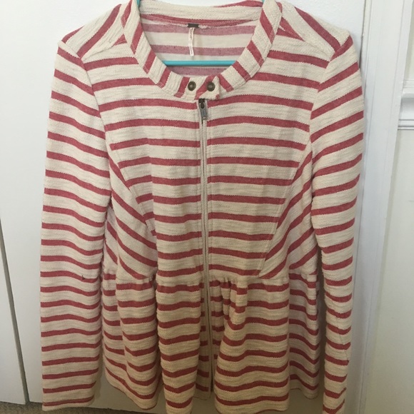 Free people striped peplum cardigan - Picture 2 of 10
